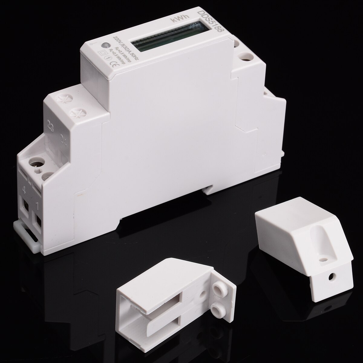 DDS5188 DIN Rail kWh Meter LED Display AC Meter Electronic Meter Digital DIN Kilowatt Hour LCD 5 (32)A with S0 For DIN Rail