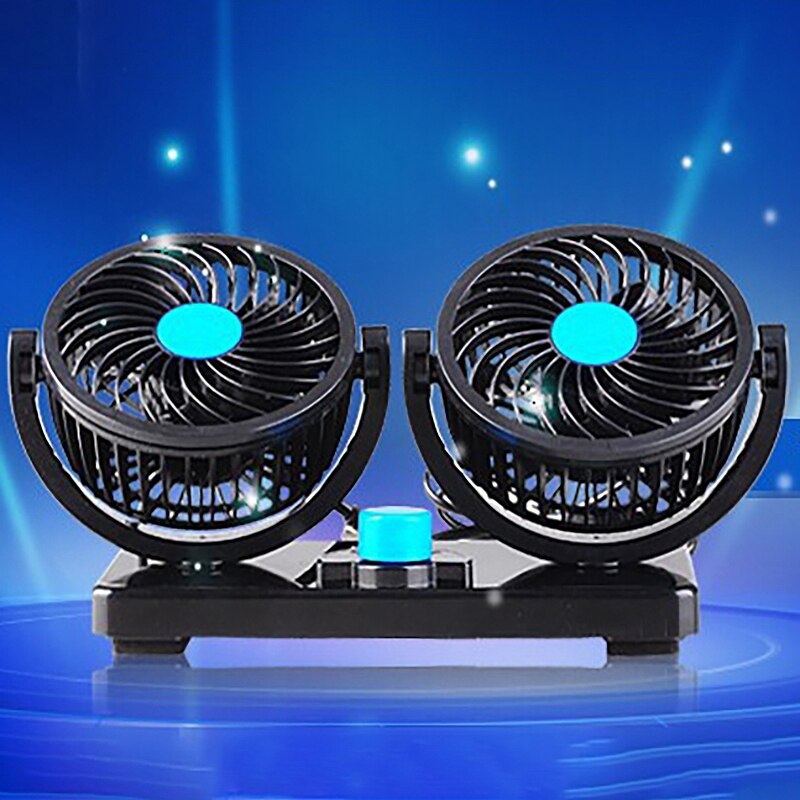 12V Car Fan with 360 Degrees Rotatable and 2 Speed, for Vehicle Car Truck SUV RV ATV Boat