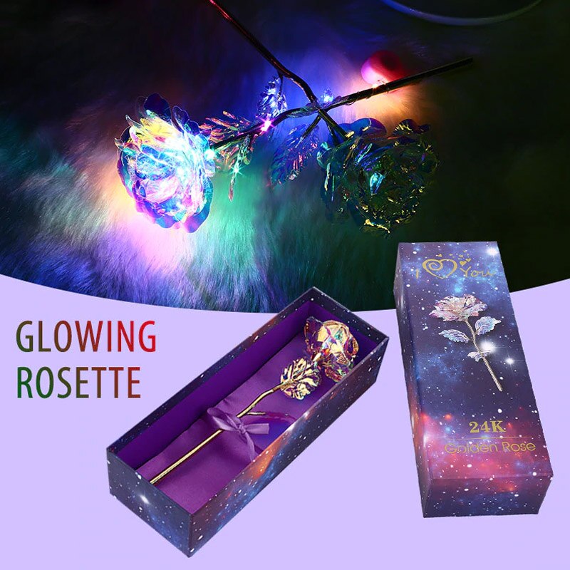 Lumineszenz mit Tasche Beleuchtung Rose Ewige Blume Romantische SchöNe Nacht Licht Jubiläum Festival Hochzeit