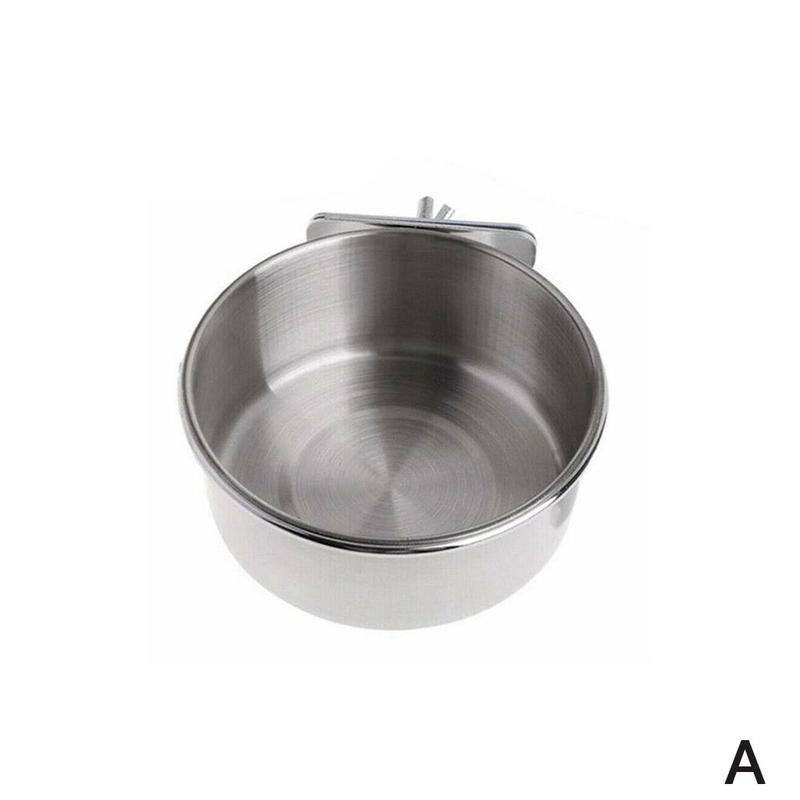 Parrot Stainless Steel Food Bowl Food Container Food Cup Cup Special Trough For Birds Food Water Food Bowl Water Basin U4M2: A