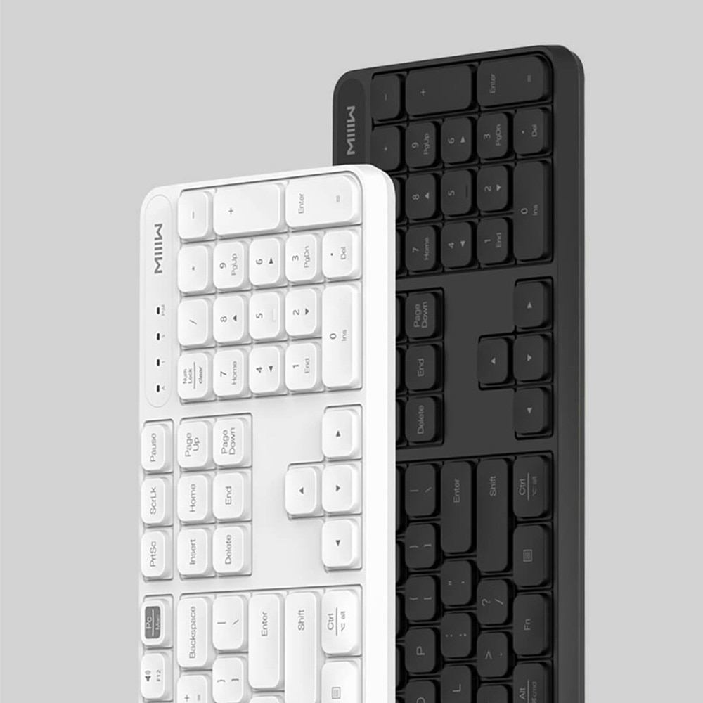 Originalt miiiw trådløst kontor tastatur og mus sett 104 smakebit 2.4 ghz vinduer pc mac kompatibelt bærbart usb tastatur