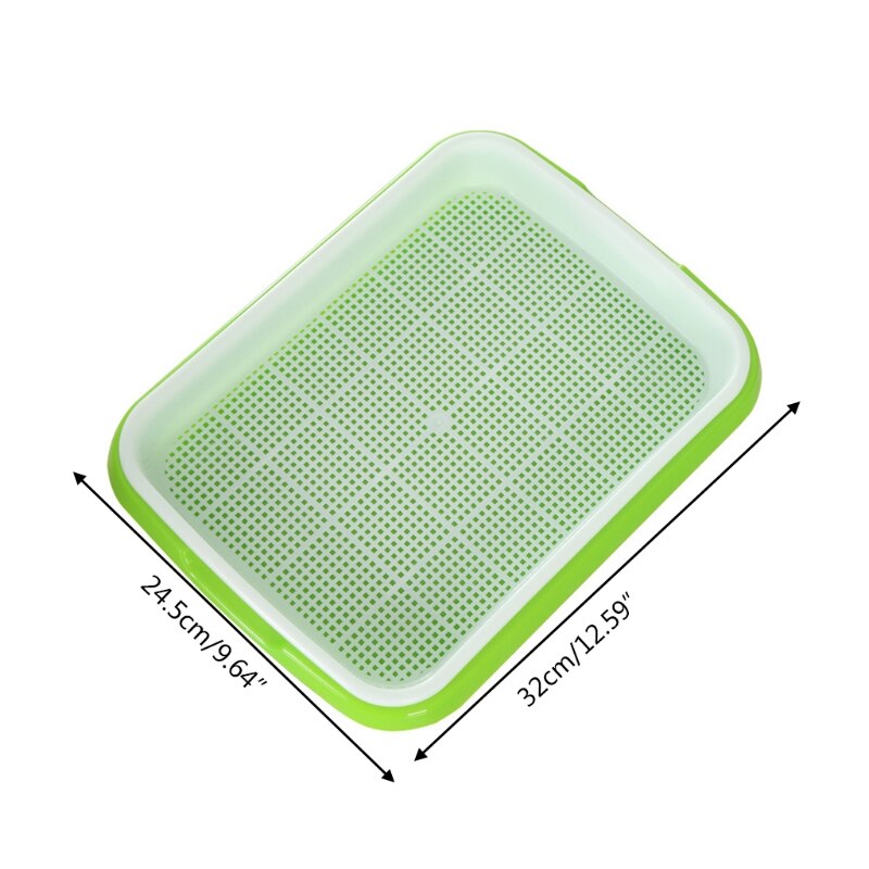 Seed Sprouter Tray 2 Layer Soilless Hydroponic Nursery Pot Germination Planter