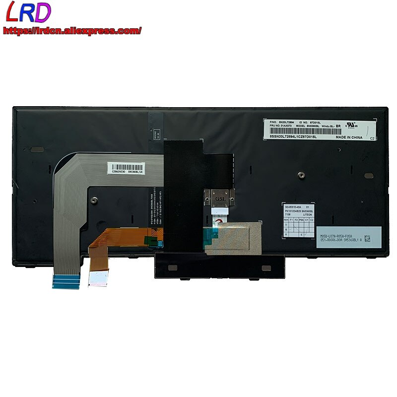 Nova ES SP Espanhol Teclado Retroiluminado para Lenovo Thinkpad T470 A475 T480 A485 Laptop