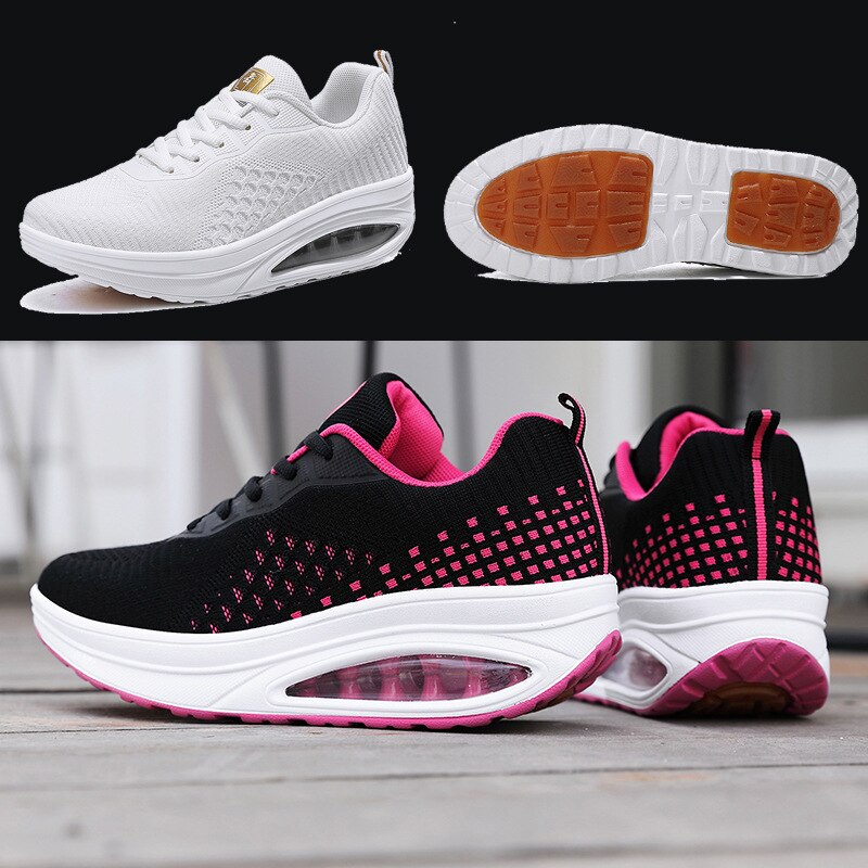 Dansesko kvinde dame moderne blød ydersål jazz sneakers strik overdel åndbar letvægts kvindelig dansende fitness sko sport