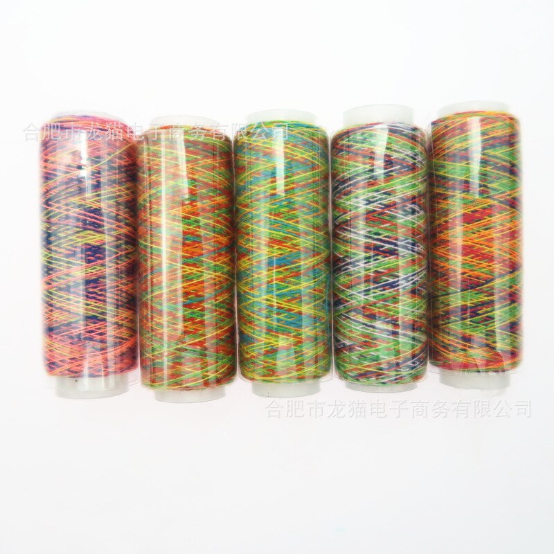 5 uds. Hilo de coser de Color arcoíris, hilo de coser bordado a mano, herramientas para hilo, accesorios de costura a mano