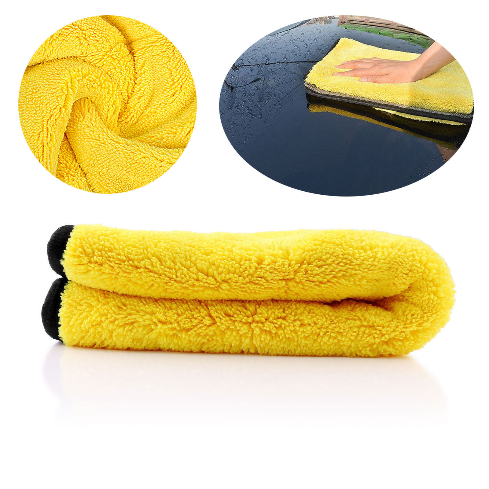 Superabsorberende bilvask microfiber håndklæde bil rengøring tørre klud oplægning bil håndklæde bilpleje