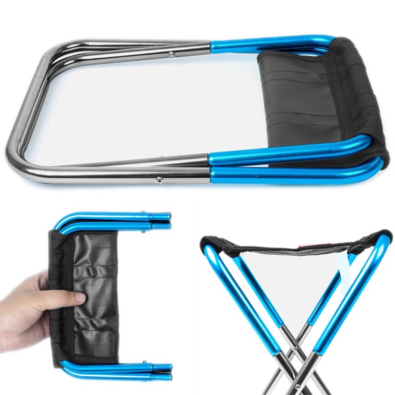 Opvouwbare visstoel voor buiten, ultralicht, draagbaar en opvouwbaar, groot, kampeerstoel van aluminiumlegering, picknick, vissen met tas