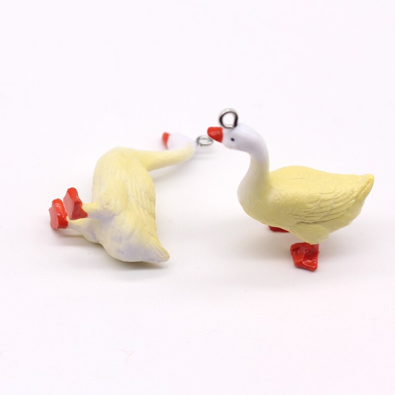 5pcs Kawaii Criceto Anatra Charms In Resina Per Portachiavi Risultati Dell'orecchino Fai Da Te Collana Della Catena Del Telefono Del Pendente Della Decorazione Dei Monili Fare: Duck yazi