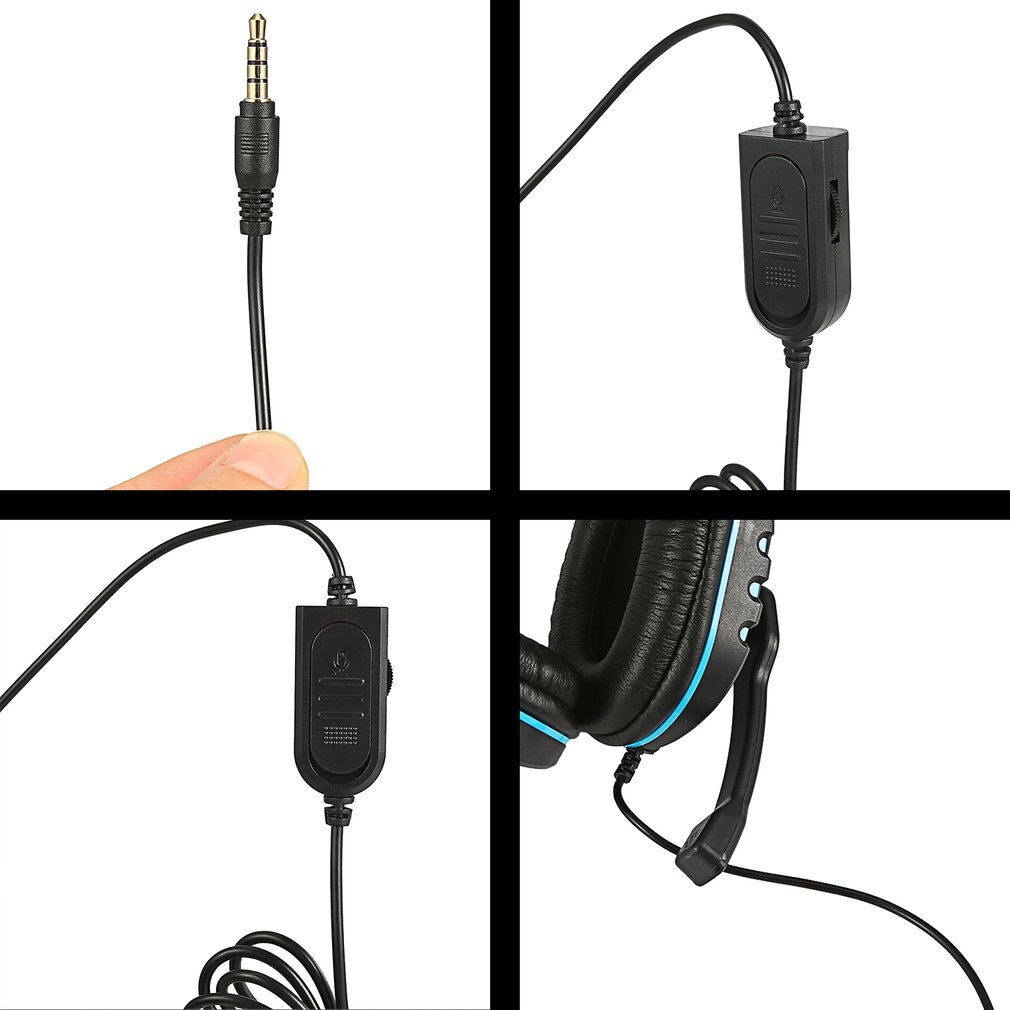 Gaming headset stereo surround hodetelefon 3.5mm kablet mikrofon for  ps4 bærbare xbox one hodetelefoner
