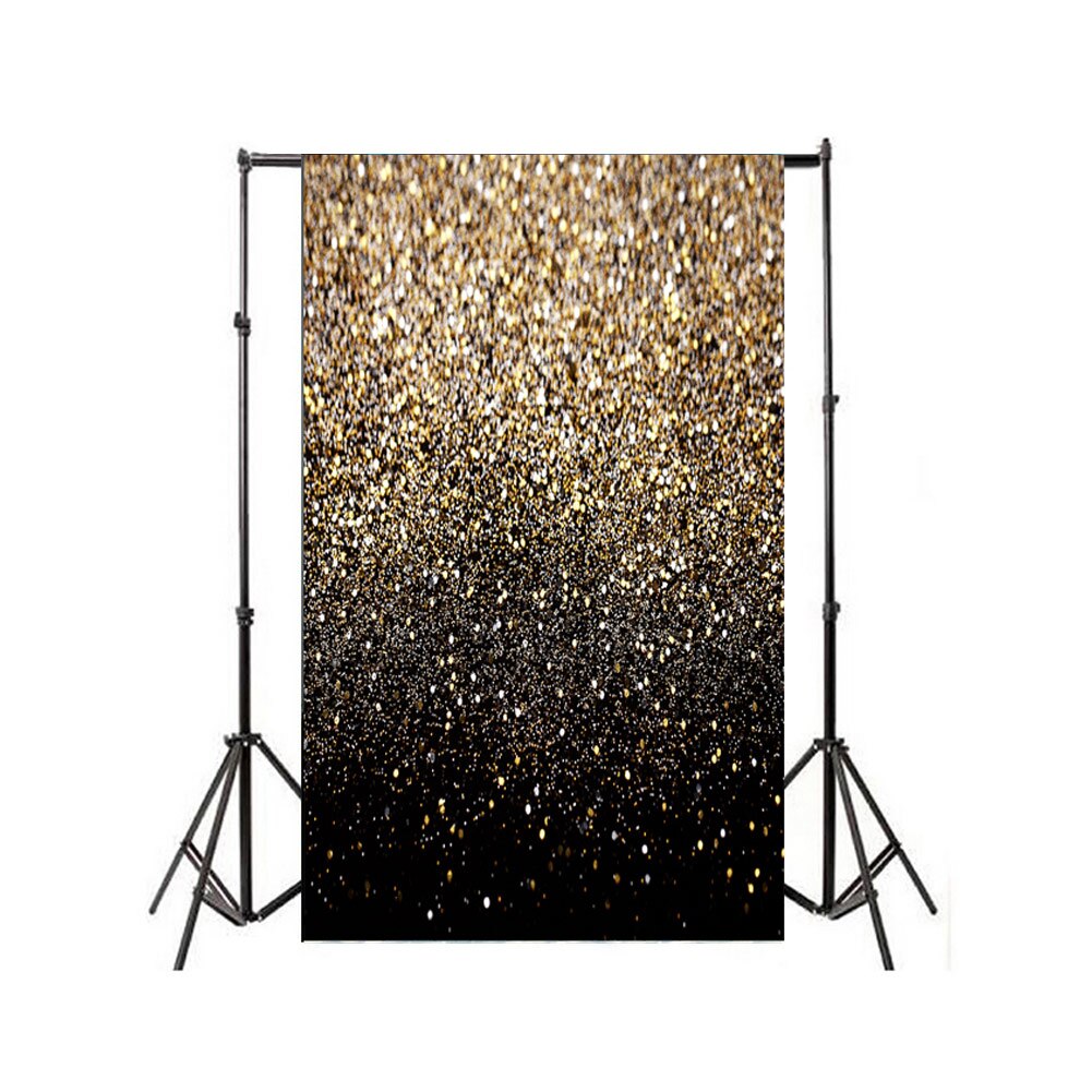 150*210cm fotografisk bakgrund vinyl fest glitter svart guld prick fotostudio bakgrund fotografi fest bakgrund