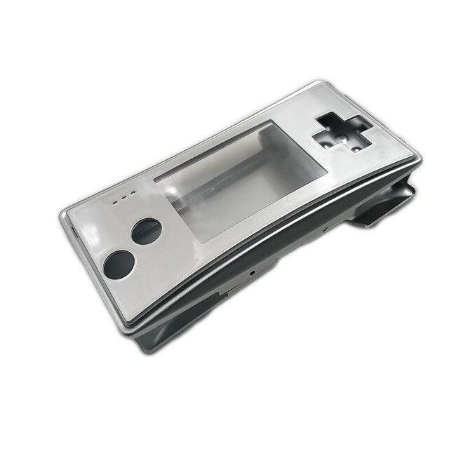 Boîtier de coque de en métal OEM pour couverture de remplacement de Console MICRO GameBoy pour GB-M: Argent