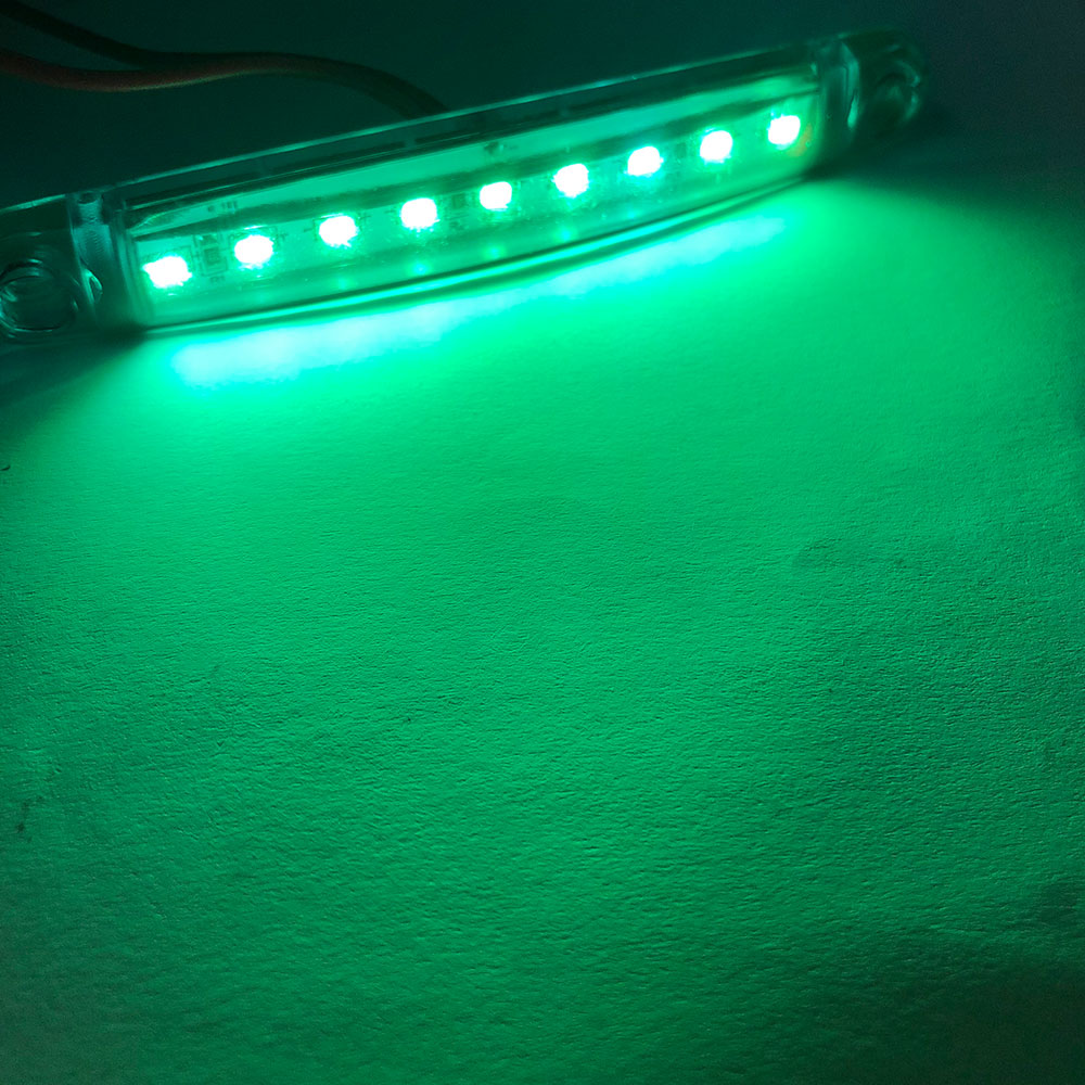 9 luces LED de señal lateral para camión, luz trasera para remolque de coche de 24V, lámpara de giro de freno de marcha atrás, luz impermeable, accesorios para vehículos: changeable / 3.000 K