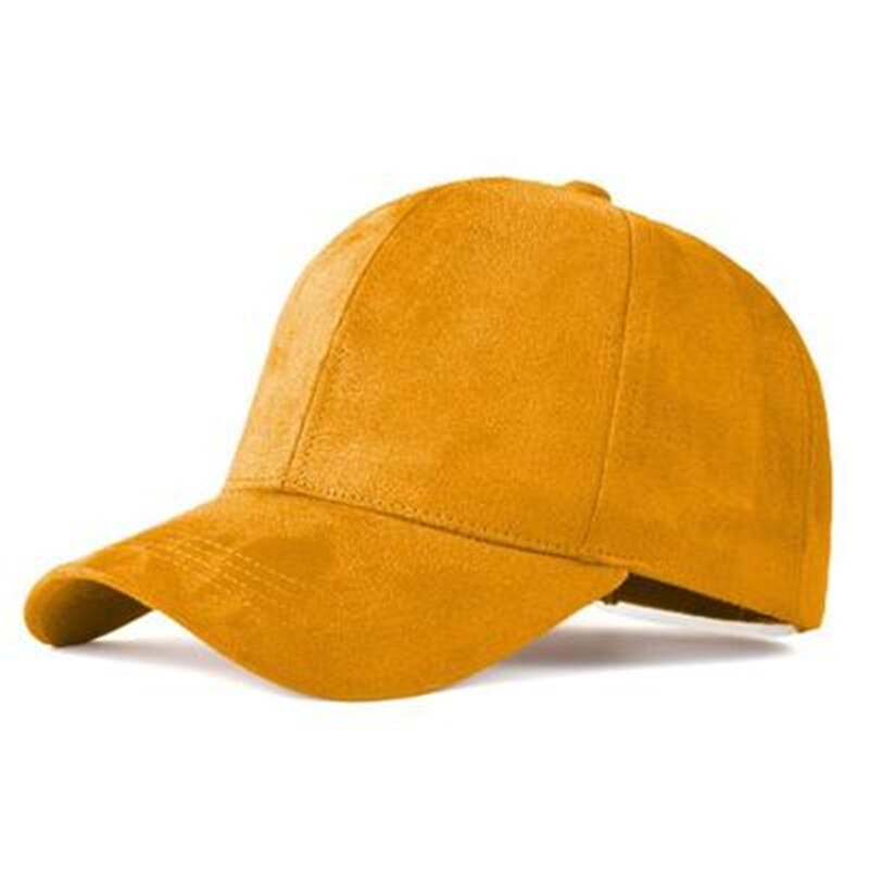 Suede for Men and Women Baseball Cap solid color Gorra adjustable cap Street Hip Hop Caps Available in multiple colors: yellow