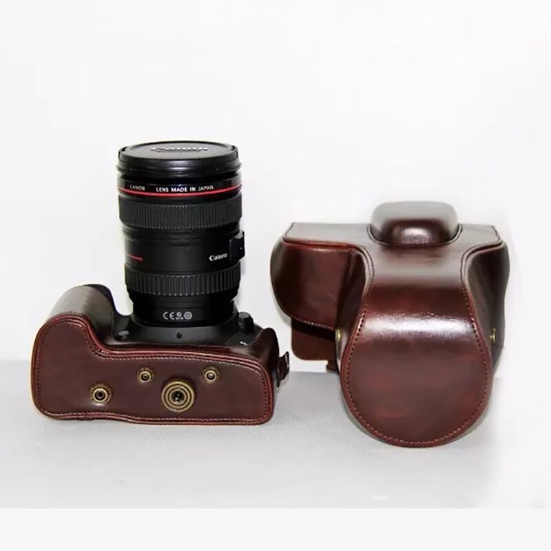 Funda de piel sintética portátil para Canon EOS 60D 70D 80D 90D 80D MarkII DSLR, funda protectora para cámara