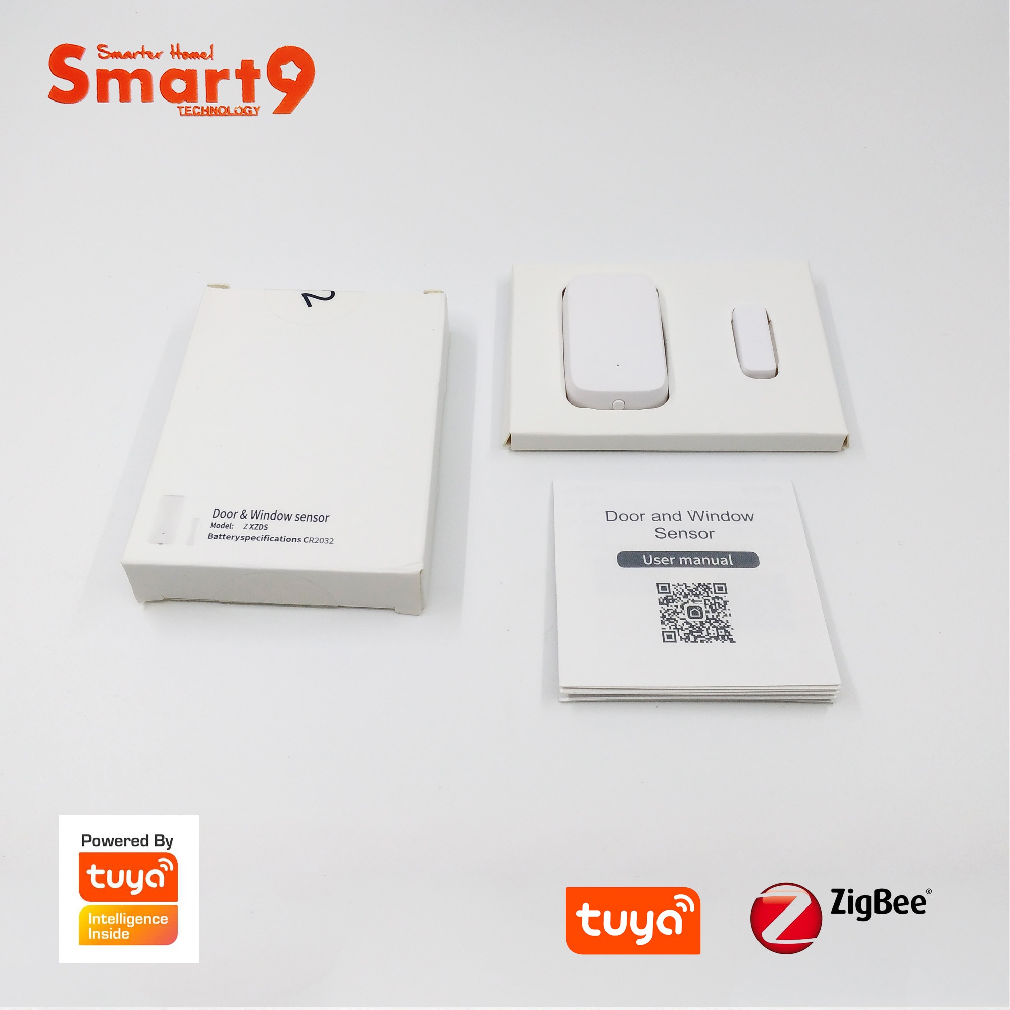 Smart9 ZigBee Door Windows Contact Sensor, working with TuYa ZigBee Hub, Smart Life App Remote Control, Powered by TuYa
