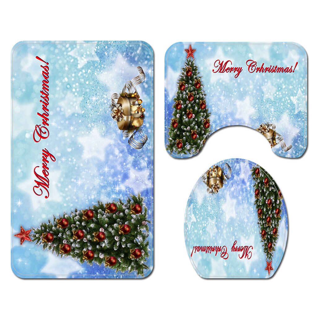 Kerst Badmat Wc Toilet Seat Cover Wc Mat Toilette Tapa Inodoro Decoratie Kerst Badkamer Commode Wc Kom: E