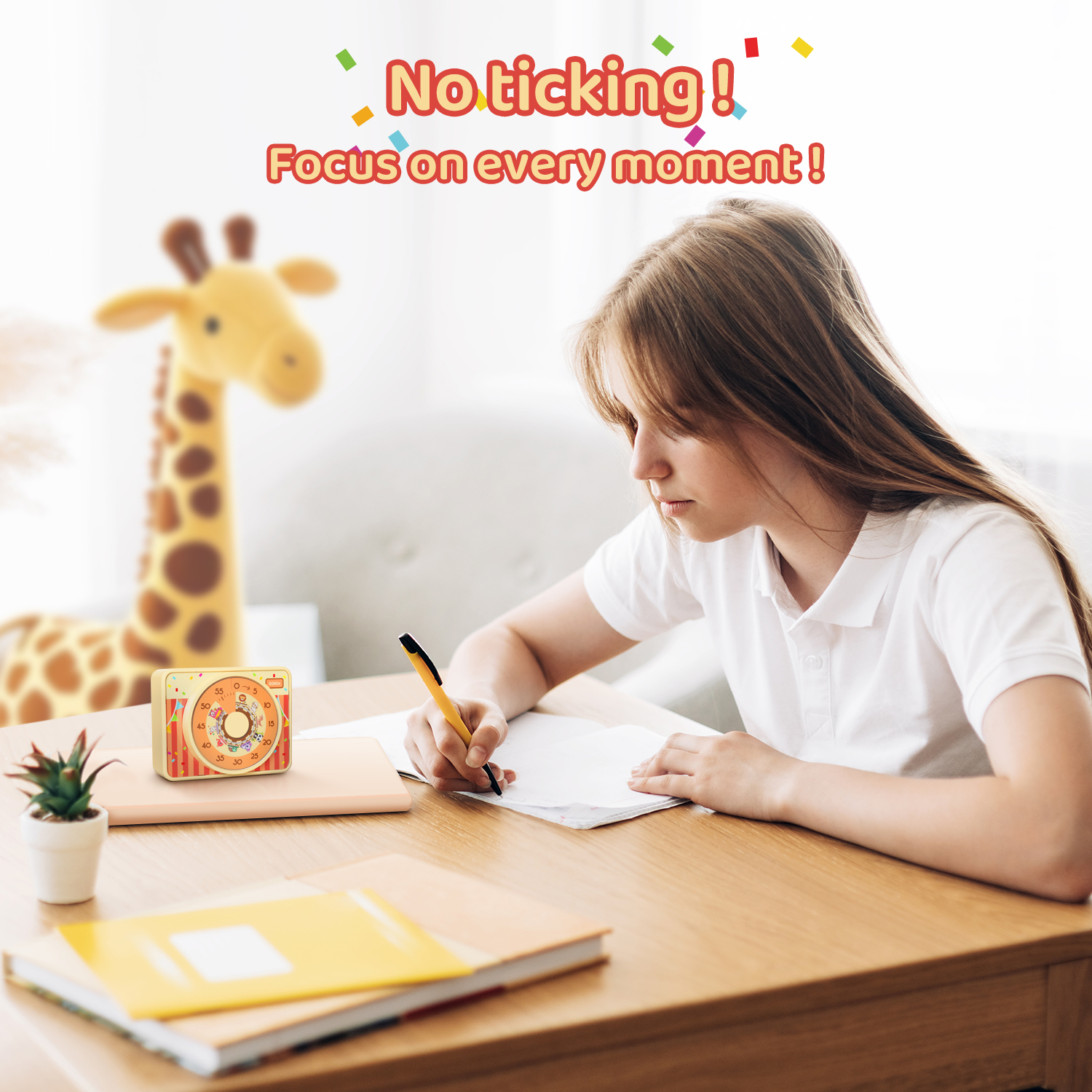 Temporizador visual digital con luz nocturna, temporizador de cuenta regresiva de 60 minutos para niños y adultos Temporizador de dibujos animados en el aula para el hogar, la escuela