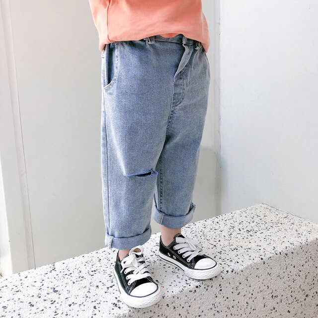 baby gutter jeans vår høst jeans til gutt 2 3 4 5 6 år smålåve barnebukser låve denim bukser bukser