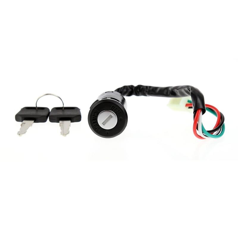 Key Ignition Switch 2pcs key 4 wire Ignition lock for dirt bike ATV motorcycle Use for Yamaha Suzuki kawasaki Scooter
