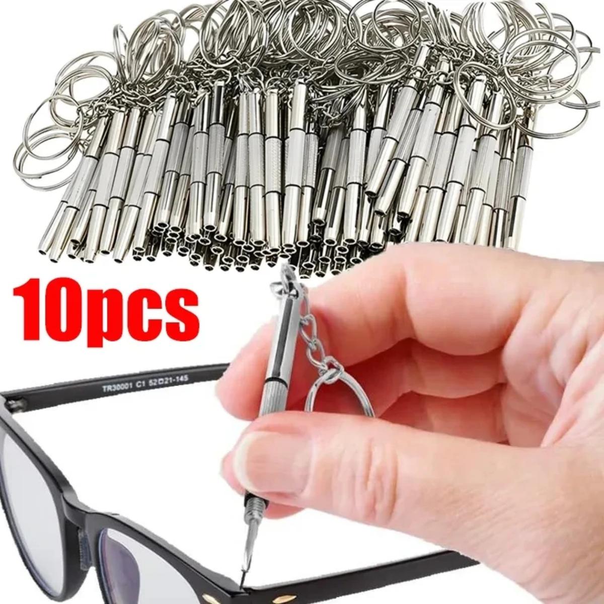 1/2/10pcs Mini 3 in1 Screwdriver Eyeglass Optical Eye Glasses Portable Spectacles Watch Repair Kit Practical Household Hand Tool: army green