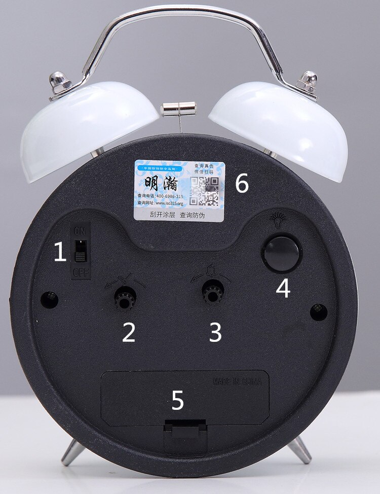 Reloj despertador luminoso y de Metal con alarma negra, reloj despertador silencioso y minimalista para dormitorio de estudiantes y casa MM60NZ