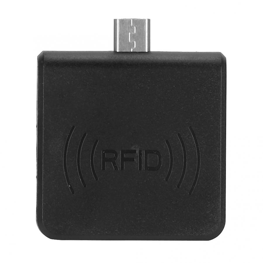 rfid copier Portable Non-Contact IC/NFC Card Reader Adapter Mobile Phone Smart Micro USB Converter rfid copier Card Reader: Black