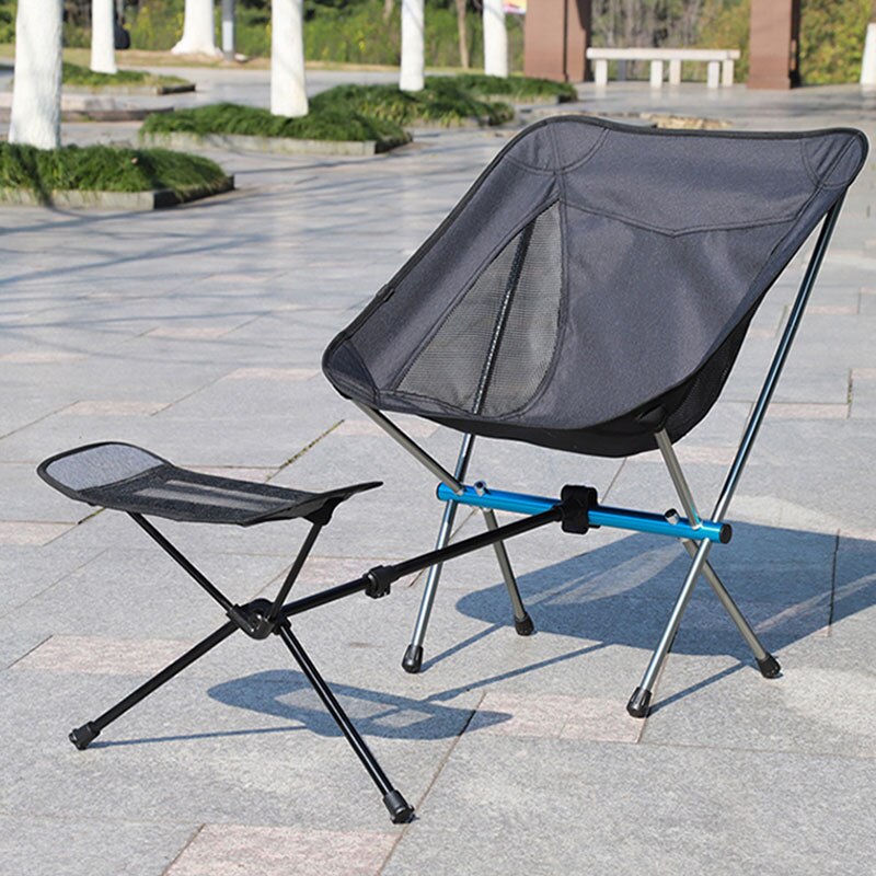 Portable Durable Folding Chair Footrest Aluminum Alloy Outdoor Beach Fishing Barbecue Bracket Camping Chair Foot Recliner