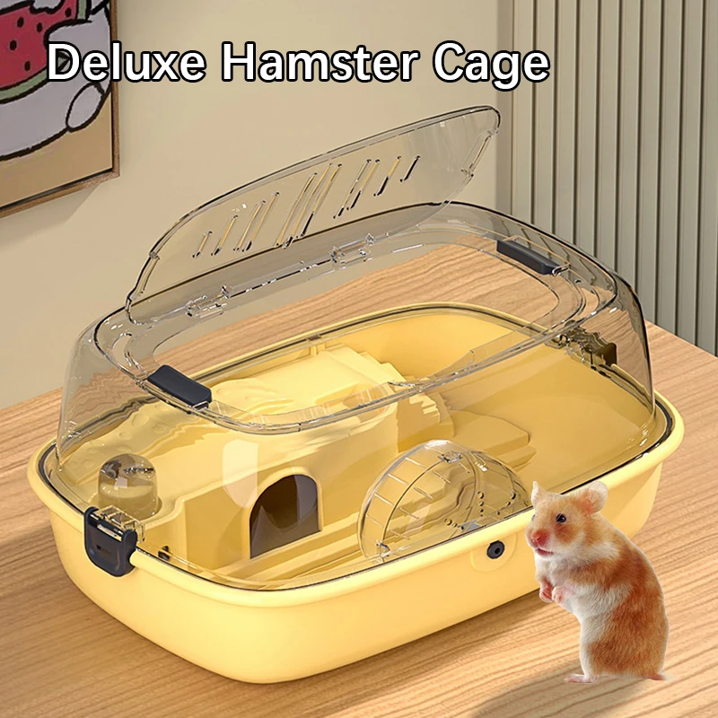 Deluxe Hamster Cage Large Space Acrylic Villa Indoor Full Set Special Cages Ventilation Breathable Not Stuffy Pet Products