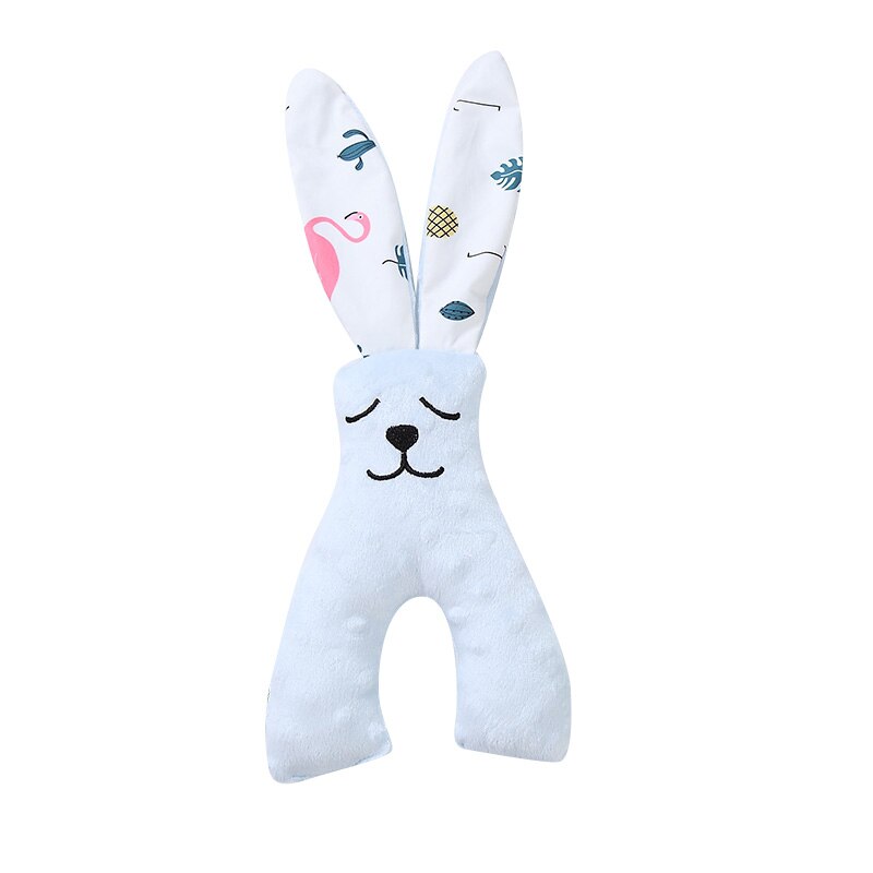 Juguetes relajantes para bebés de 0 a 12 meses, muñeco para bebé de 35x15cm con dibujos animados de animales, cochecito: Blanco