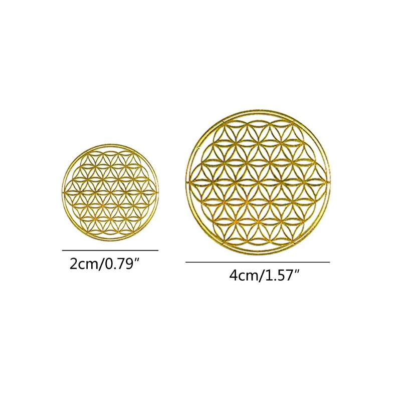 10Pc DIY 7 Chakra Copper Energy Tower Orgonite Sticker Flower Life Tree Pyramid Decor Epoxy Resin Fillings Resin Crafts