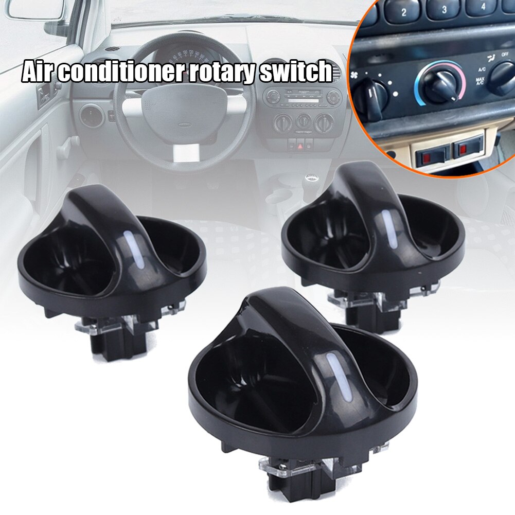 Pack of 3 Car Air Condition Switch Heater Control Vehicle Replacement Knobs Car Parts Accessories C66: Default Title