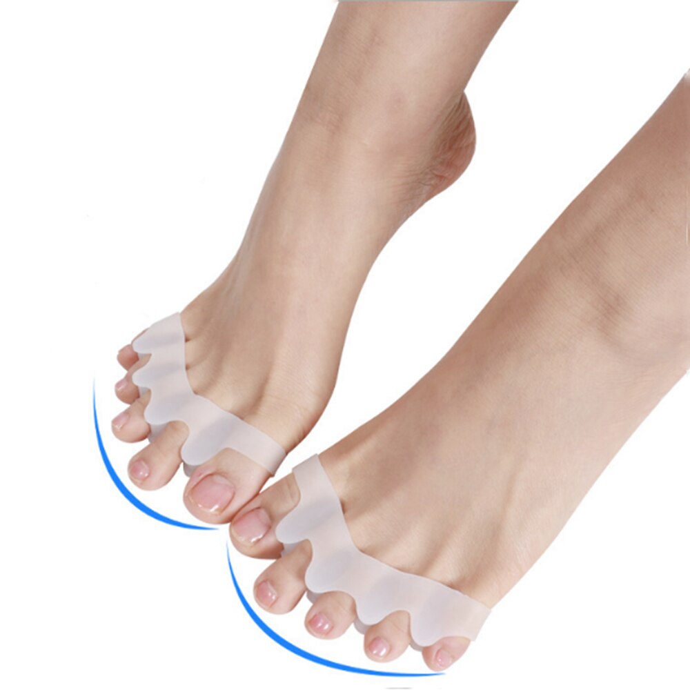 1 Paar Zachte Siliconen Teen Separator Hallux Valgus Corrector Duim Orthesen Bunion Straightener Toe Protector Massager Voetverzorging