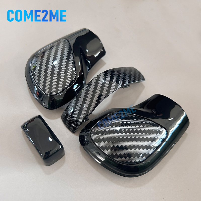 DSG Schaltknauf Seitenabdeckung Schwarz Chrom Leder Carbon DSG Schaltknauf für VW Golf 6 7R GTI Passat B8 CC R20 Jetta Mk6 GLI