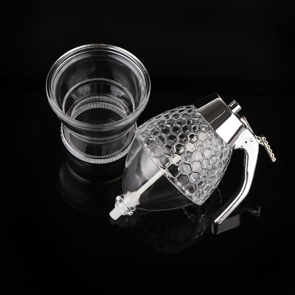 Juice sirup kopp bee honning drypp dispenser honning krukke klemme flaske med stativ holder klemme flaske vannkoker kjøkken tilbehør
