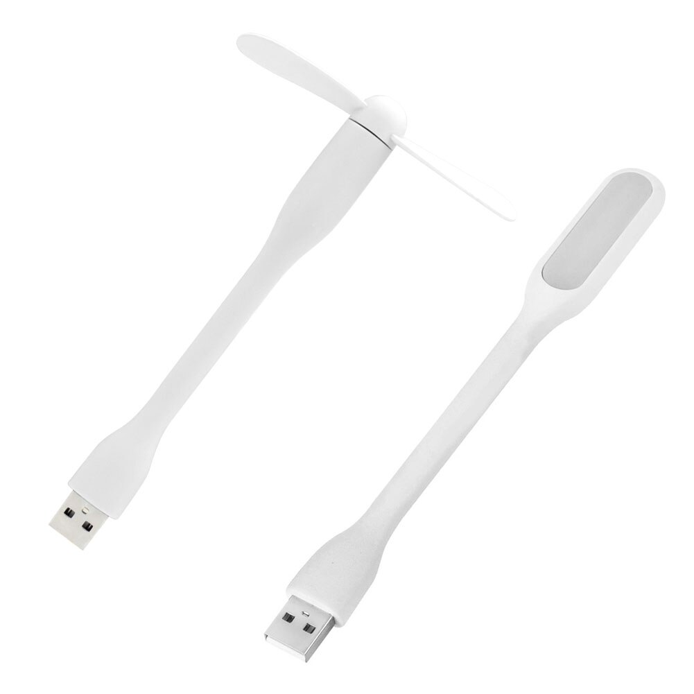 USB Fan Gadgets Flexible Cooling Fan + Led Lamp Flexible For Laptop PC Notebook For Laptop Desktop PC Computer: white led