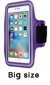 Funda impermeable de deporte correr pulsera para el brazo para Huawei P8 lite P9 P10 mate 8 9 nova plus Y6 pro honor 5C 5X 6X 7 V8: Big Purple