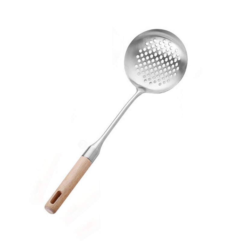 Cucharón de sopa de mango largo, espátula de acero inoxidable para colgar en la pared, cuchara, vajilla, utensilios de cocina: Colander
