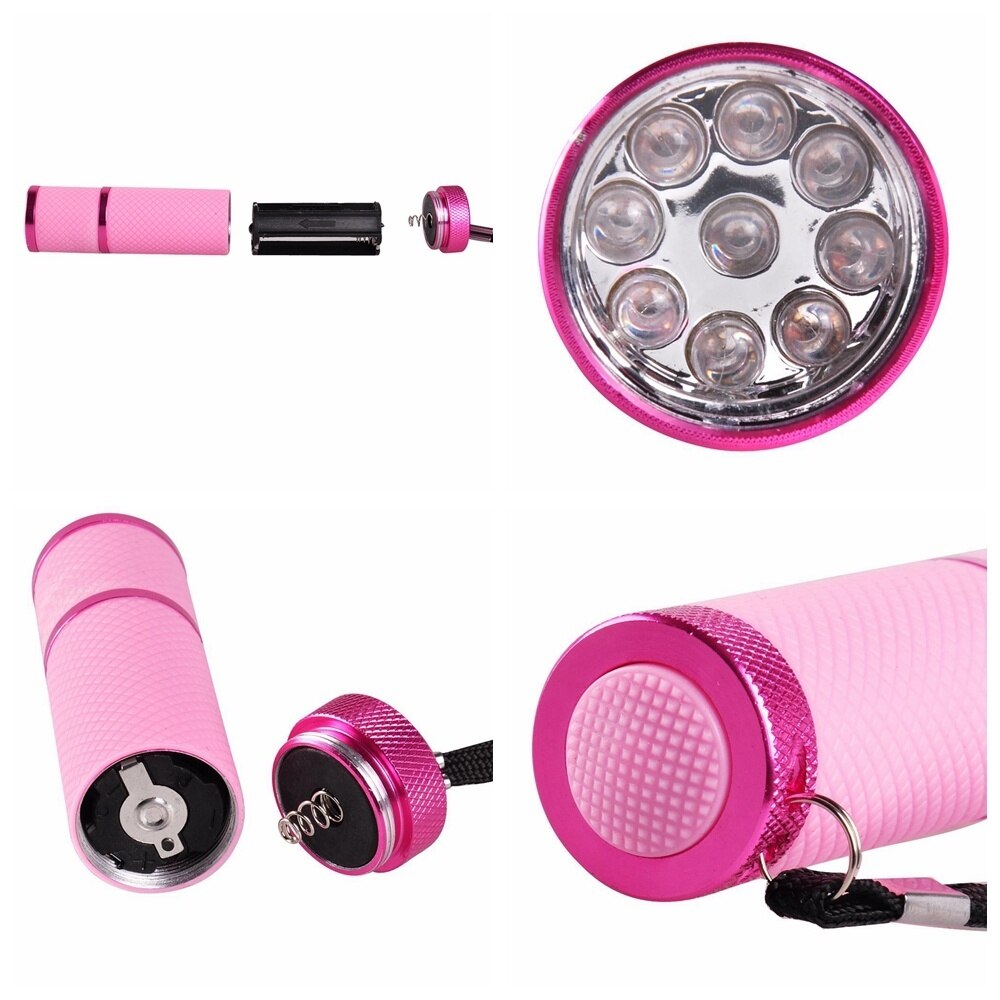 Beroep 9 Led Zaklamp Lamp Nail Droger Draagbare Uv Gel 15 S Snelle Droge Nagellak Curing Lamp Zaklamp