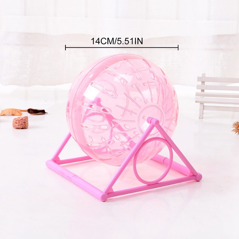 Hamster Ball Plastic Silent Hamster Running Ball Animal Exercise Ball with Stand Pet Interactive Toys Small Animal Training Toys