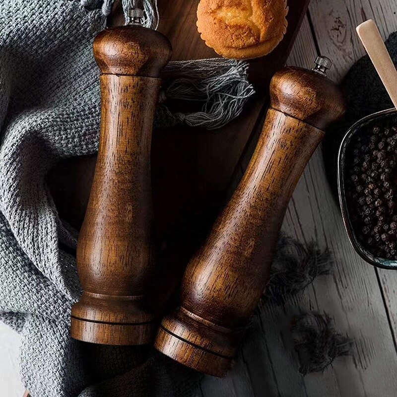 Uallsny Pfeffermühle Set 2er Holz - Salz & Pfe Produktbild-Vorschau 11