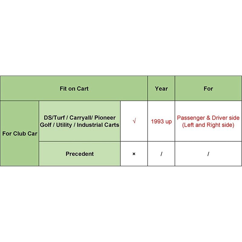 Golf Cart Headlights Club Car Style Light Factory Size Lights For DS,Right