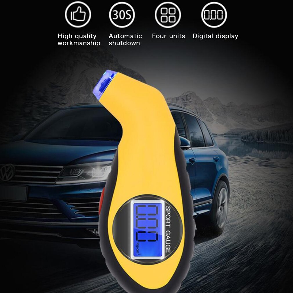 Tyre Air Pressure Gauge Meter Electronic Digital LCD Car Tire Manometer Barometers Tester Tool For Auto Car