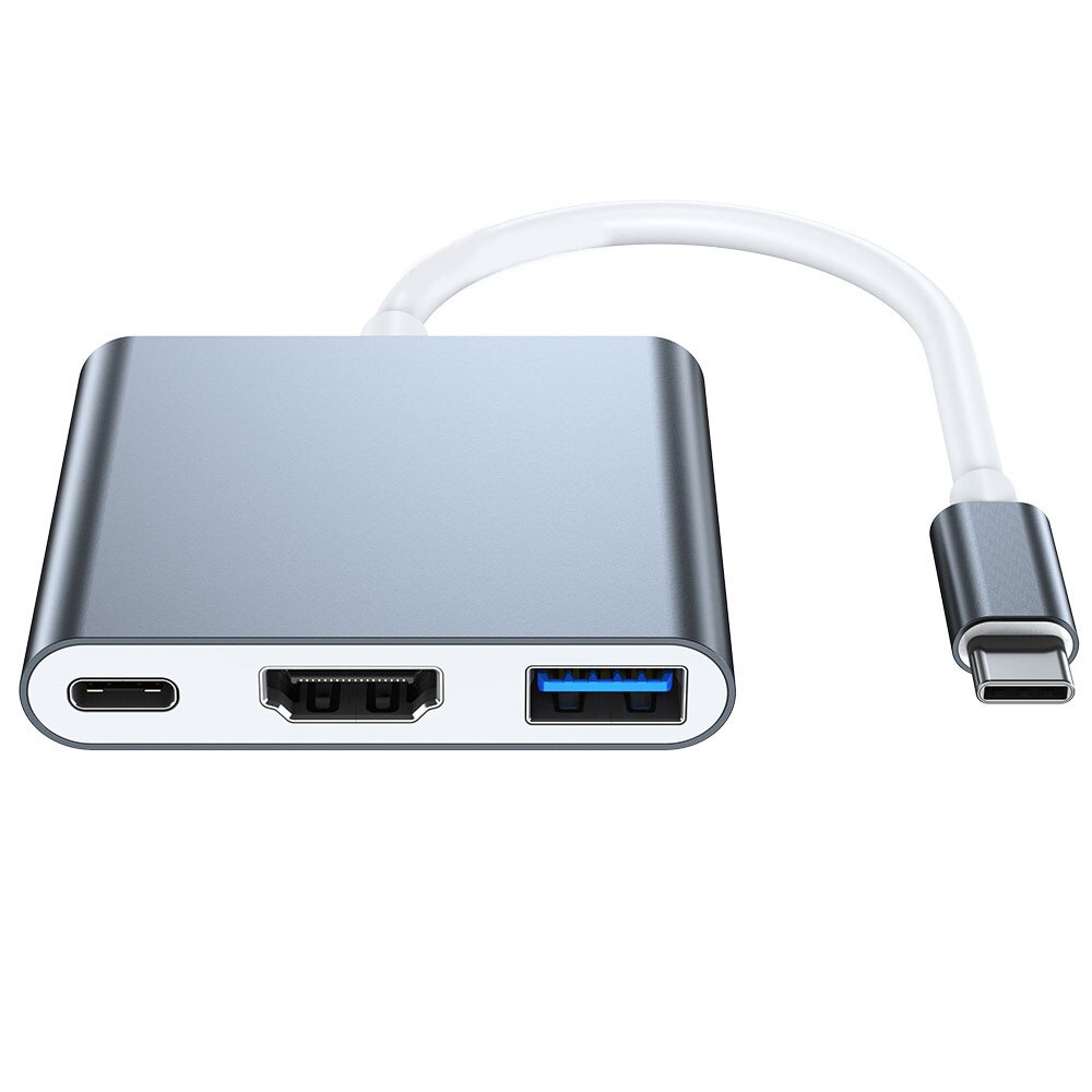 Conversor de vídeo externo fêmea 1080p hdcp para macbook nintendo conversor de vídeo tipo c para vga pd adaptador hub 4 em 1 multi porto