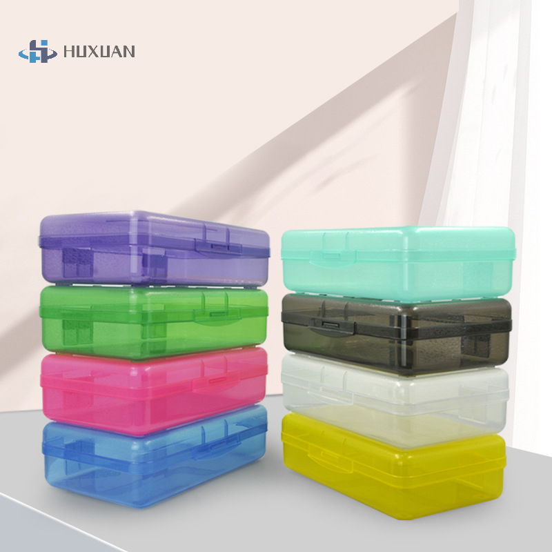 1pcs Transparent Pencil Box Hard Plastic Pencil Case Crayon Pen Box Sketch Pencil Case Stacking Office Supplies Organizer Box