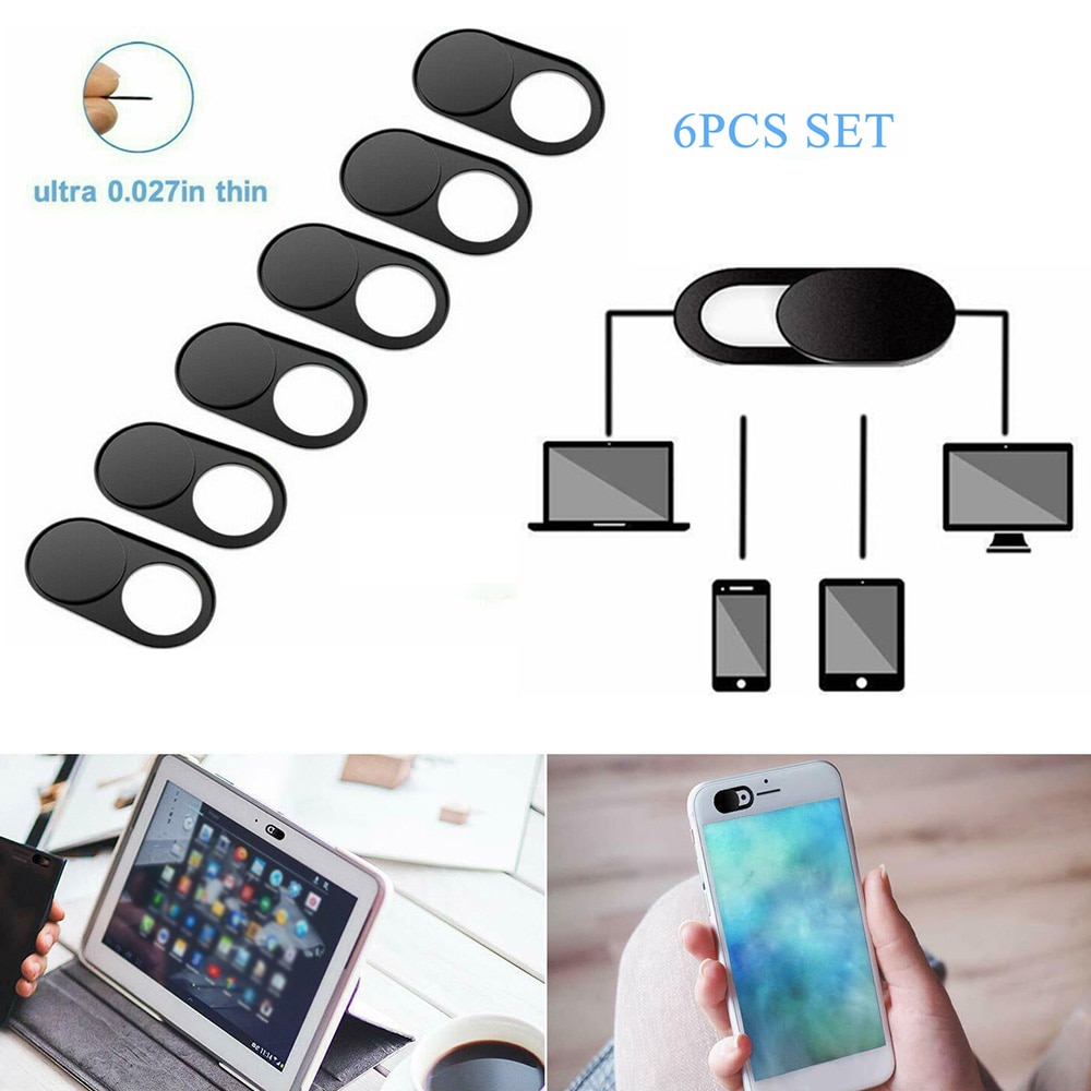 Tapa de seguridad para cámara Web 6x webcam, deslizante ultrafino para IMac, portátil, PC, teléfono, lente de cámara