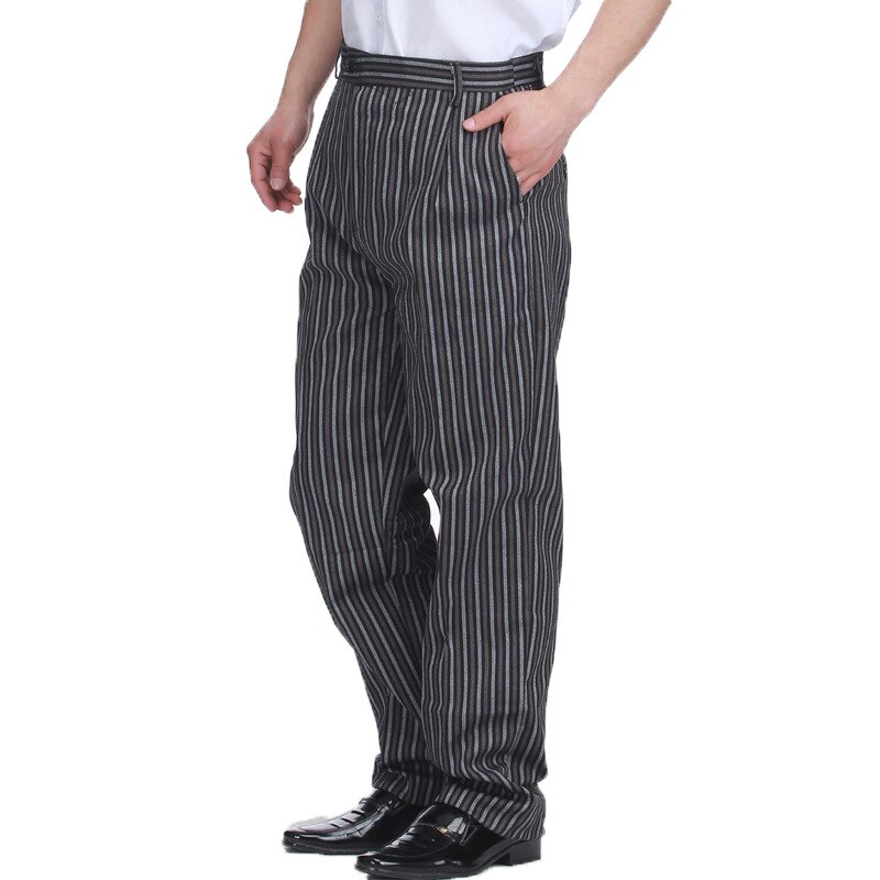 Servicio de comida de verano, , pantalones de cocina de otoño, pantalones de trabajo a rayas, pantalones de chef, pantalones estilo uniforme de chef unisex
