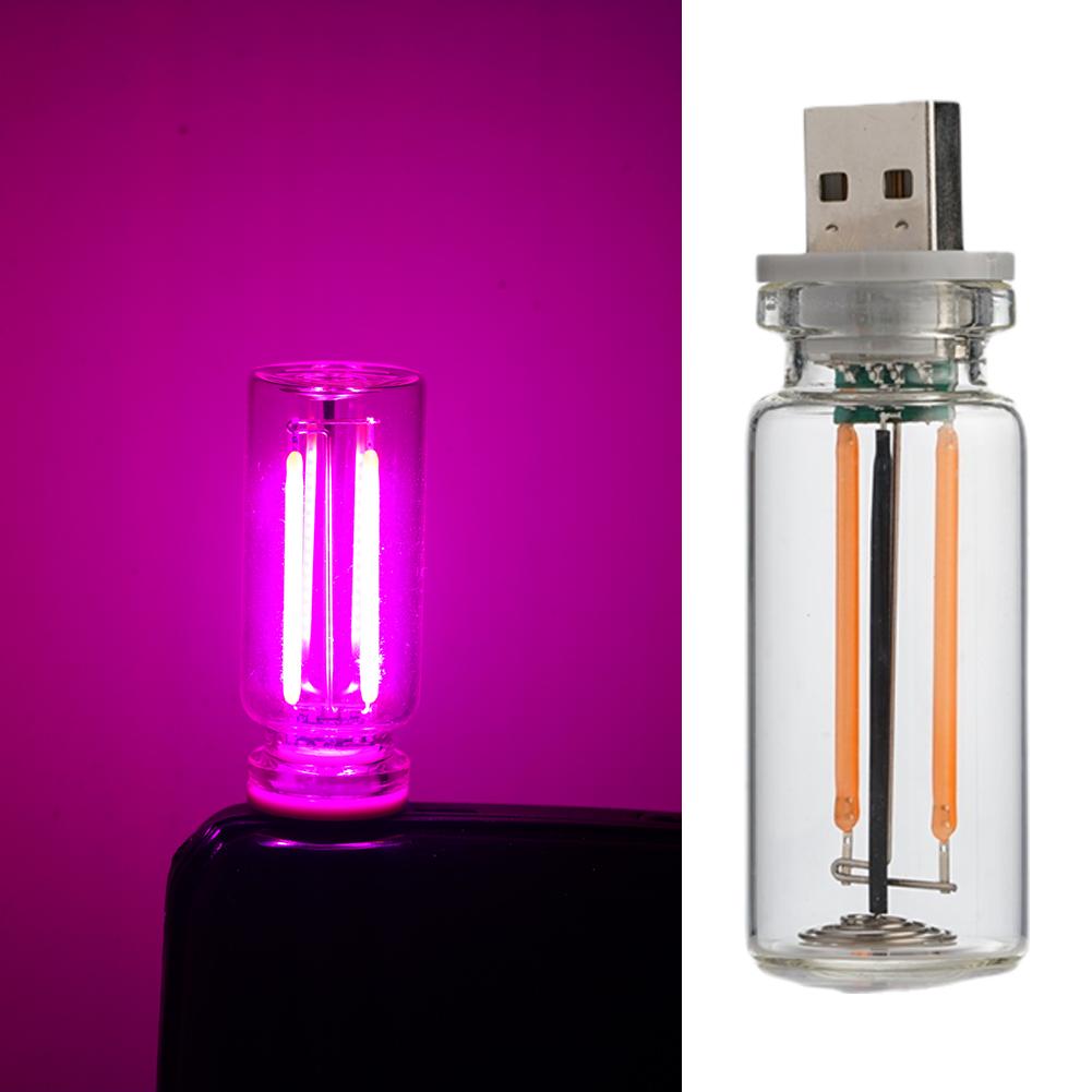Auto 5V Nachtlampje LED Gloeidraadlamp Draagbare verlichting Plug Play USB-lamp Decoratieve sfeerlampen voor omgevde verlichting: green