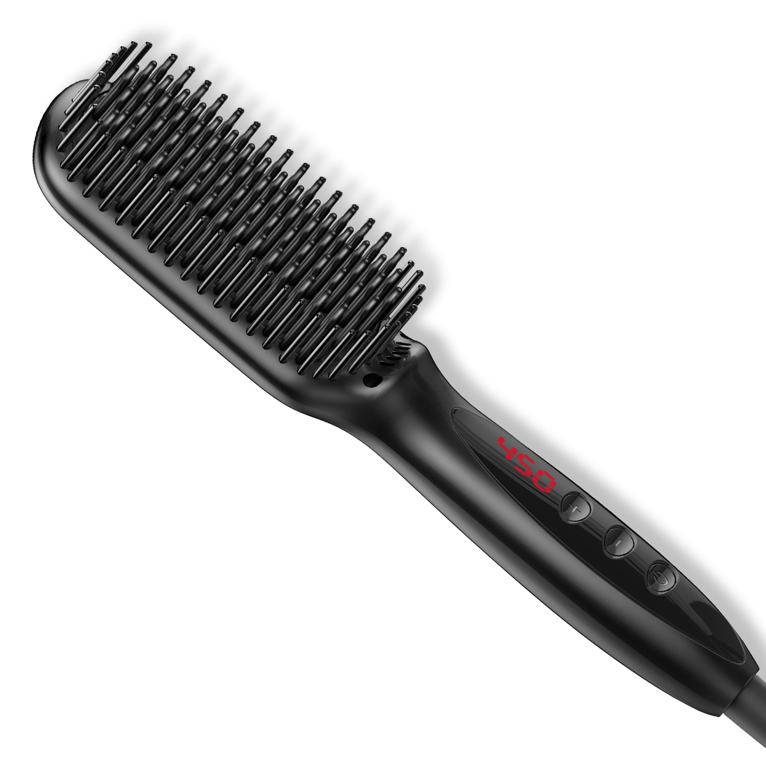 Cepillo eléctrico para alisar la barba, cepillo para alisar el cabello corto y largo