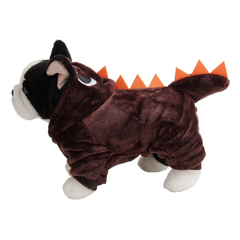 Juhla halloween koriste söpö dinosauruksen muotoinen koiran vaatteet haalarit lemmikkeille koiranpentu huppari vaatteet tee itse cosplay puku