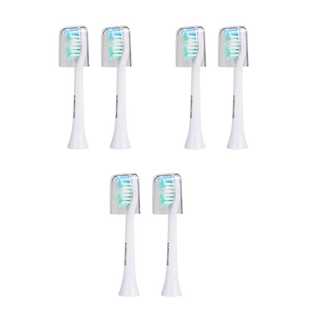 2 pcs Toothbrushes Head for Sarmocare S100 Ultrasonic Sonic Electric Toothbrush fit Digoo DG-YS11 Electric Toothbrushes Head: 6pcs white s100 head